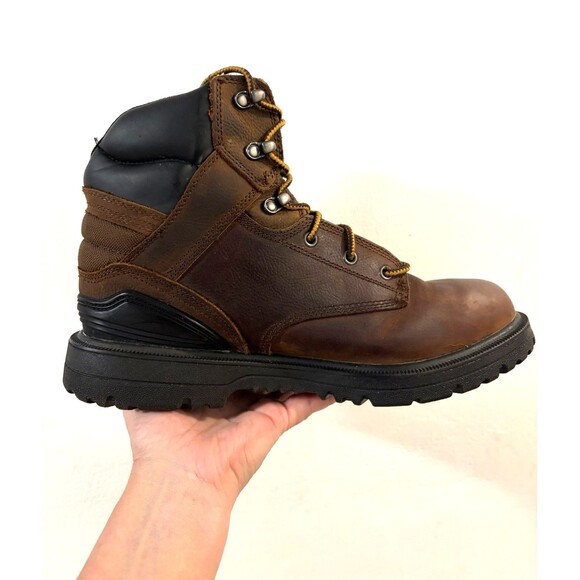 Herman Survivors Steel Toe Waterproof Oil Resistant Men’s Boots 10.5 Brown Black - Picture 5 of 14